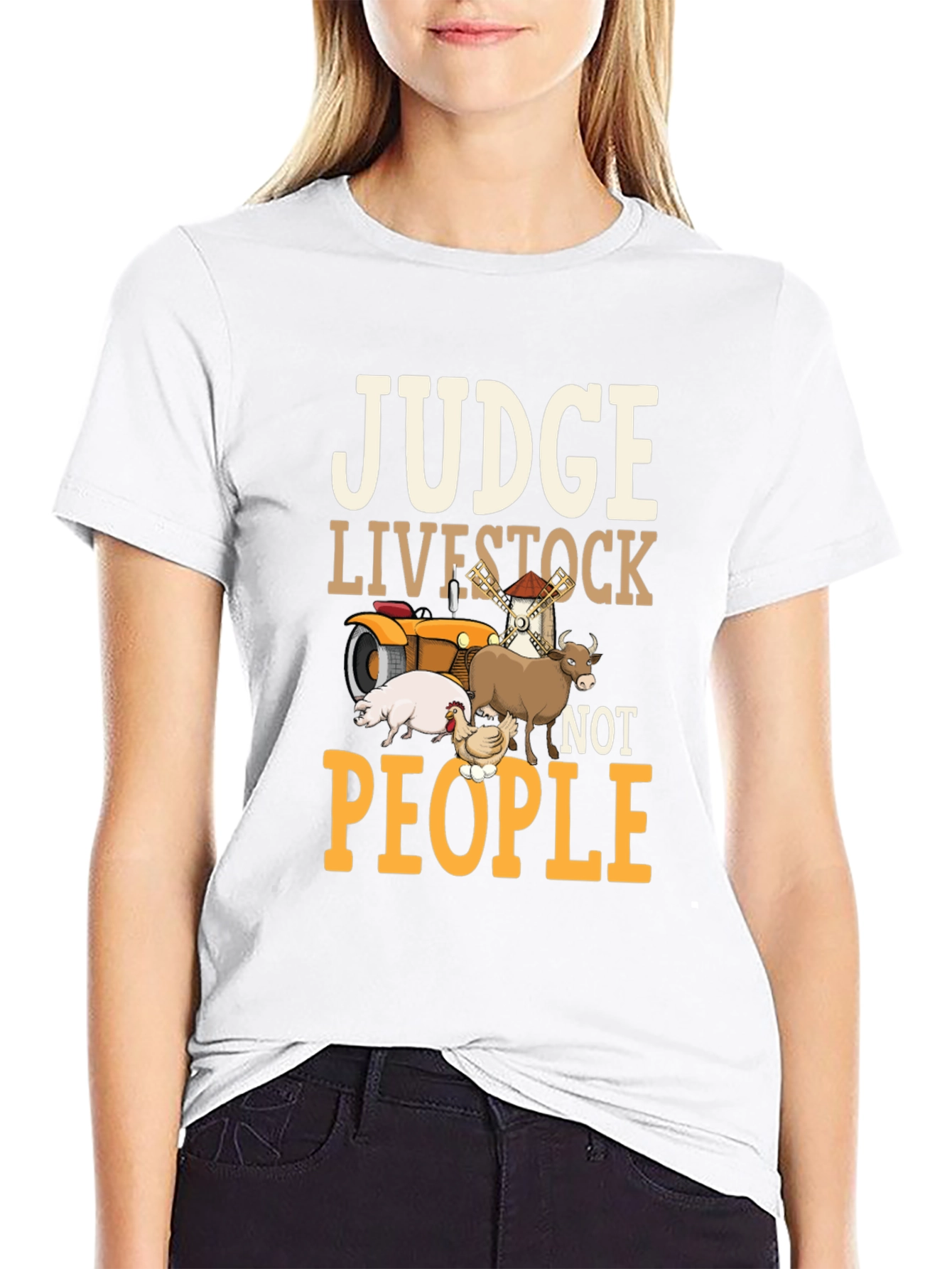 Judge Livestock Not People Graphic Tee