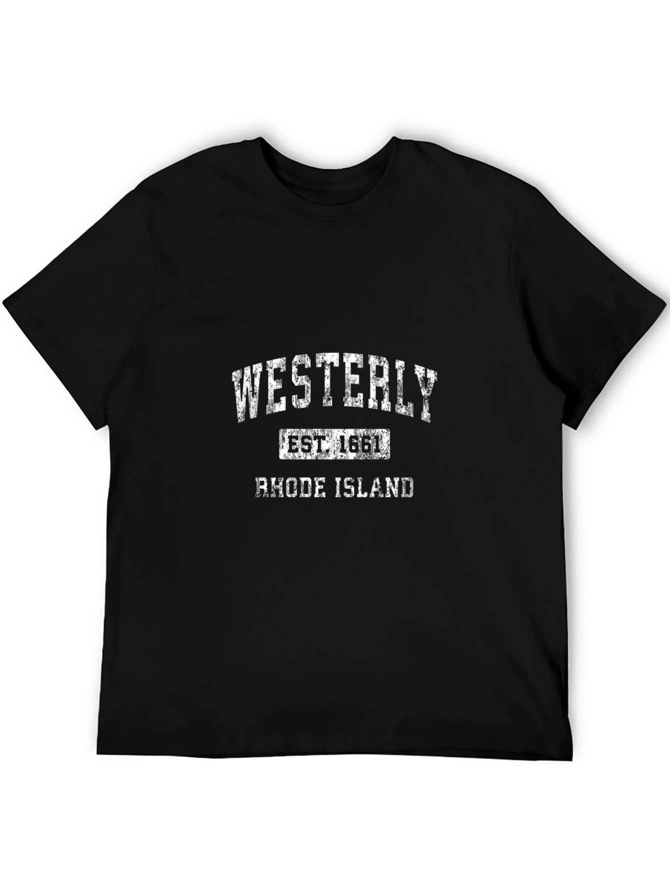 Westerly Rhode Island Est. 1661 Black T-Shirt