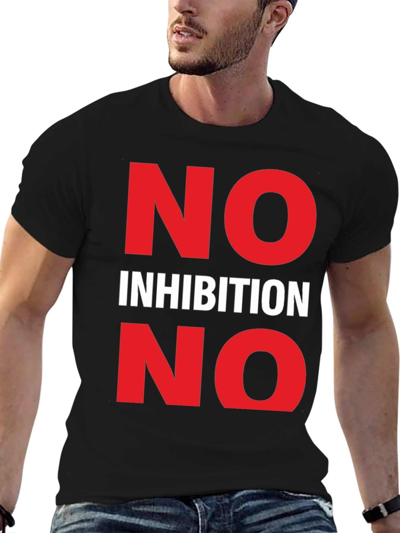 No Inhibition Graphic Tee - Bold Statement T-Shirt