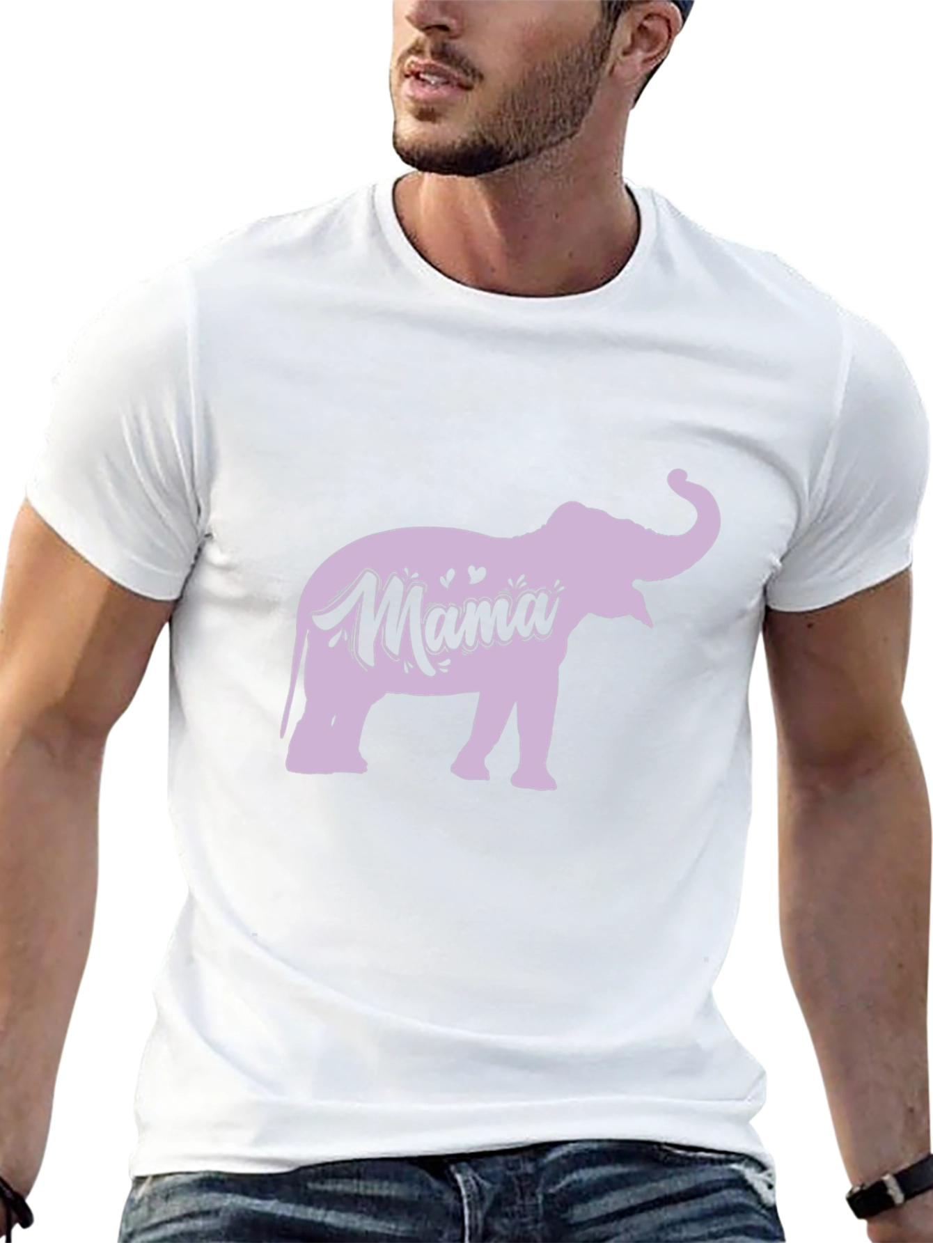 Mama Elephant Graphic Tee - Black Casual Shirt