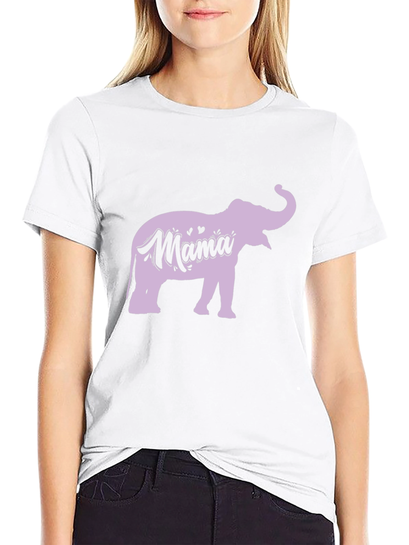 Mama Elephant Graphic Tee - Black Casual Shirt