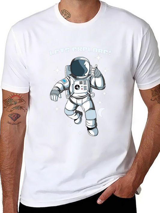 Lets Explore! Astronaut Graphic Tee - Black