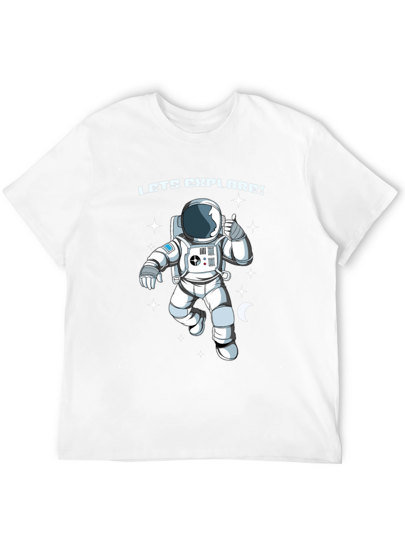 Lets Explore! Astronaut Graphic Tee - Black
