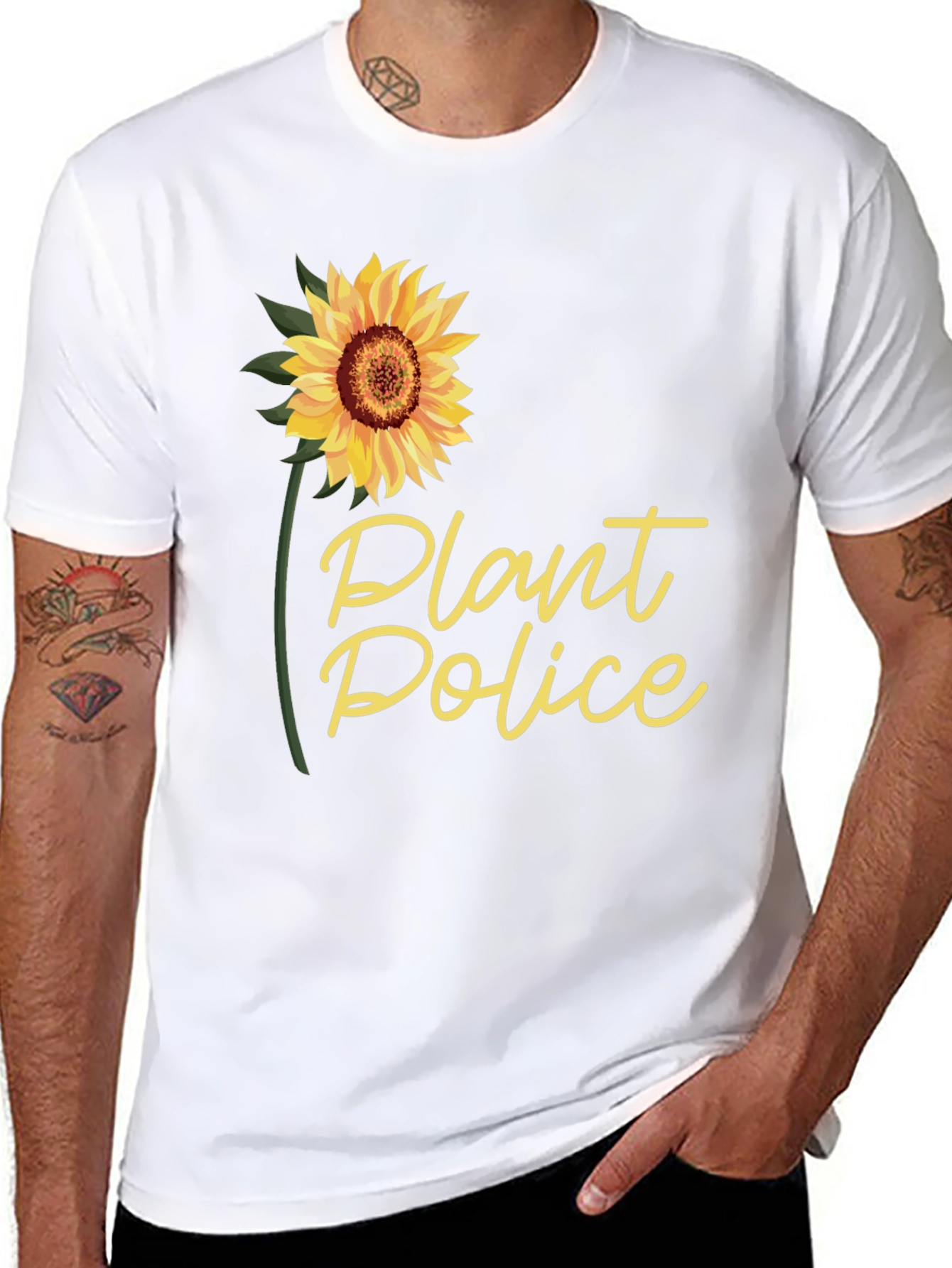 Plant Police Sunflower Graphic T-Shirt