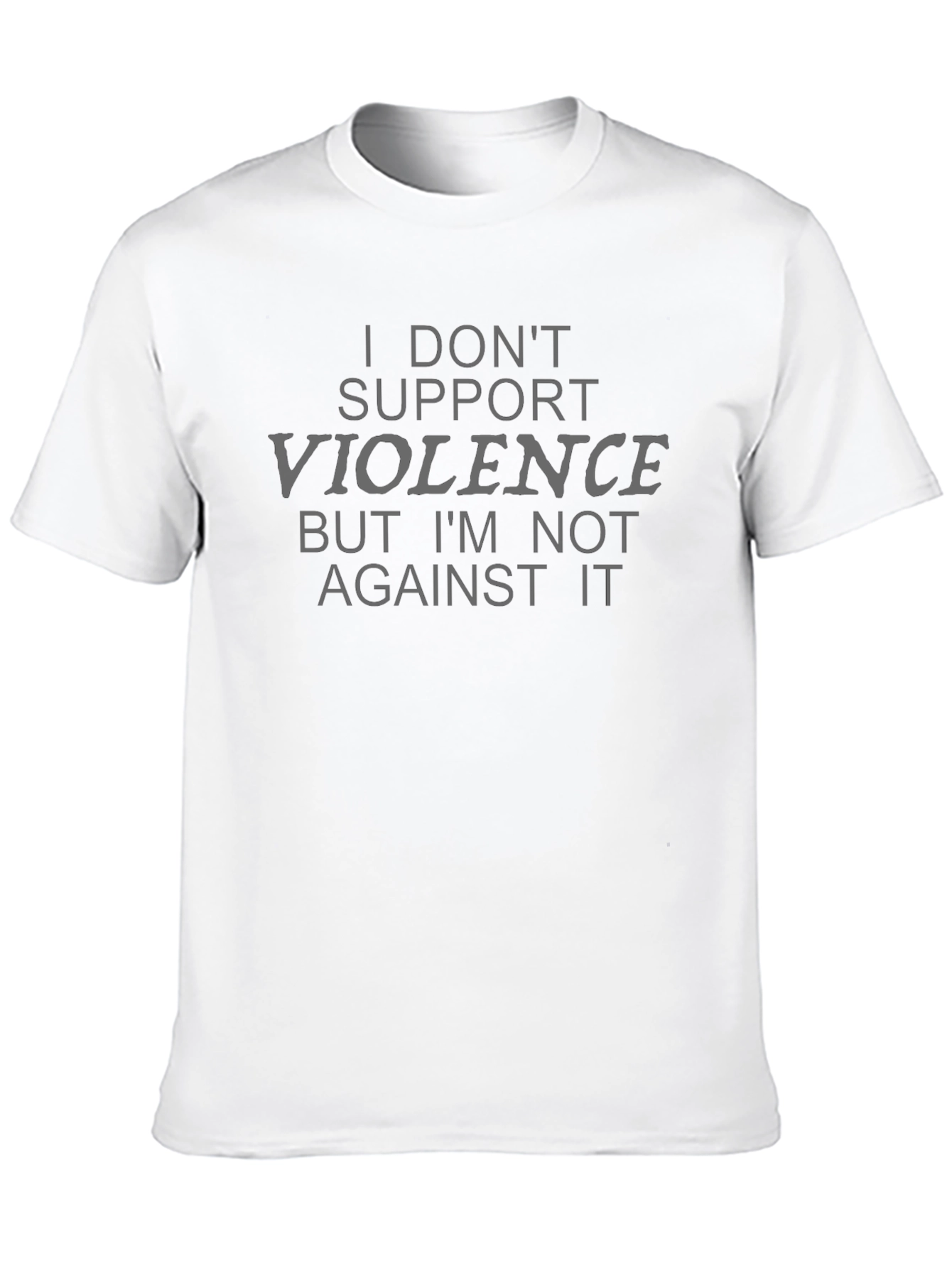 I Dont Support Violence Mens Black T-Shirt