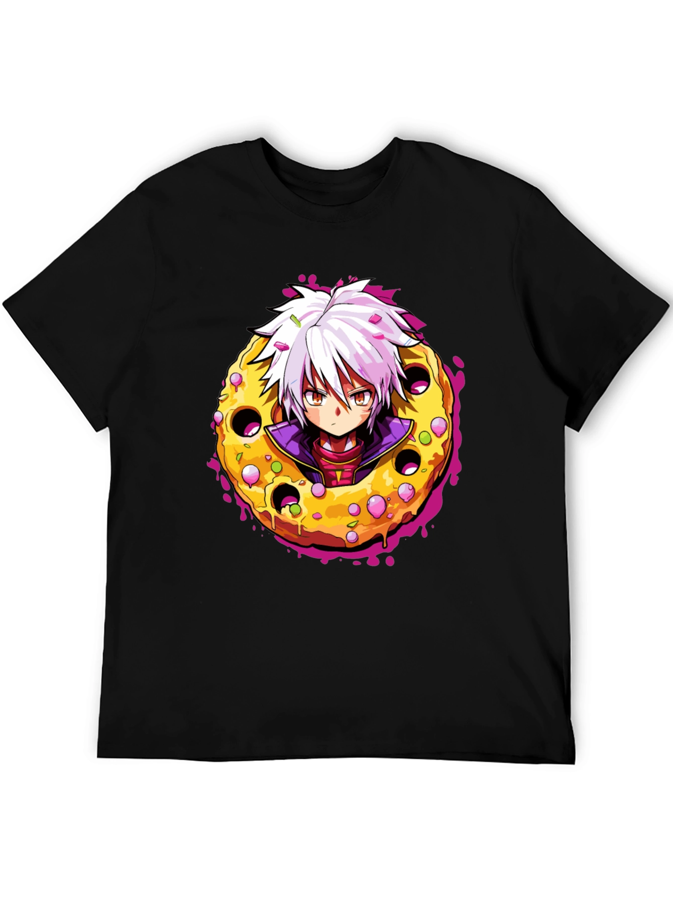 Anime Donut T-Shirt - Unique Graphic Tee