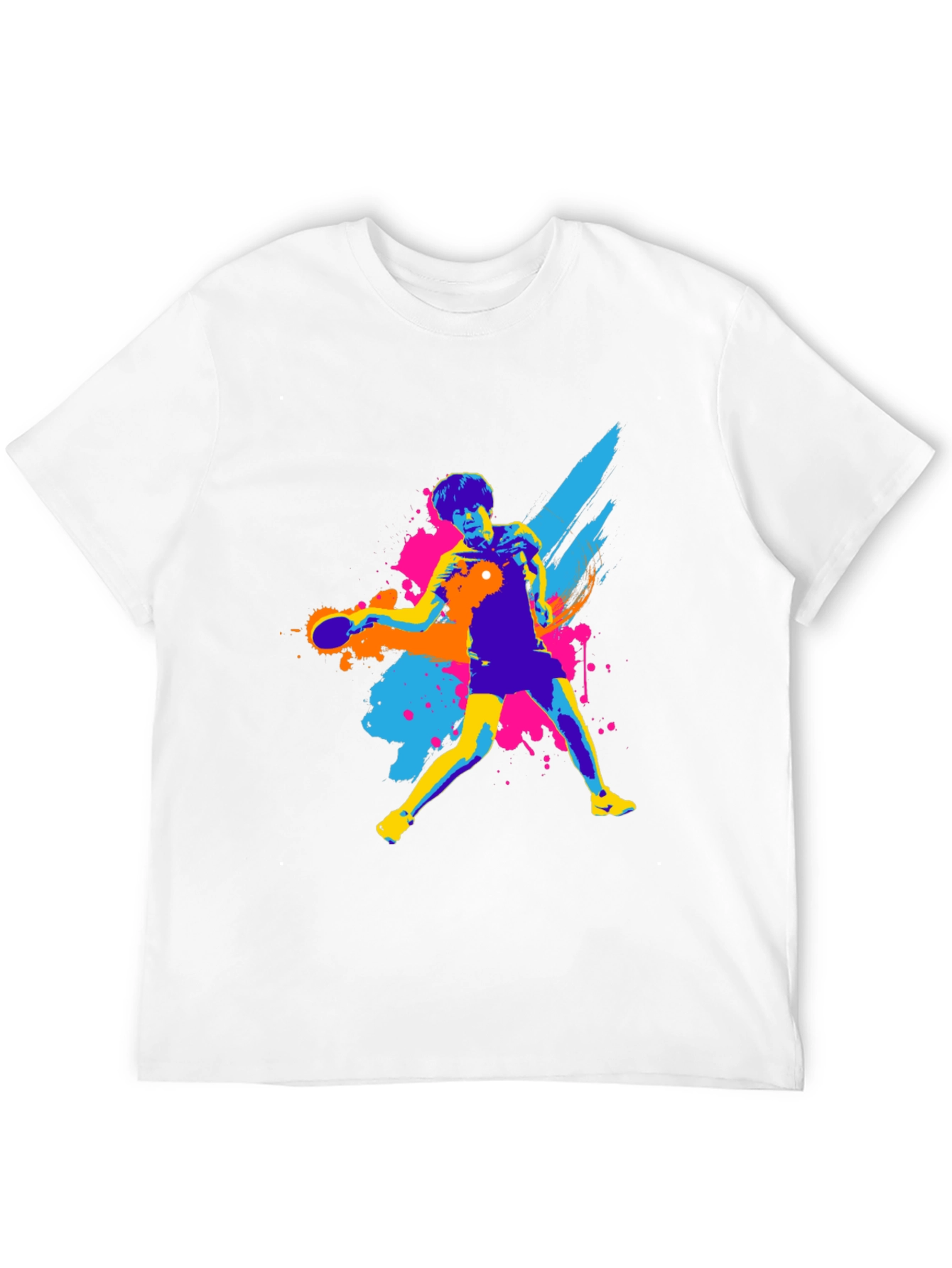 Ping Pong Player Graphic Tee - Black T-Shirt