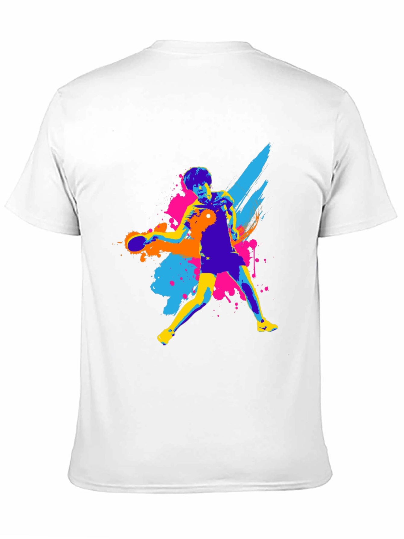 Ping Pong Player Graphic Tee - Black T-Shirt