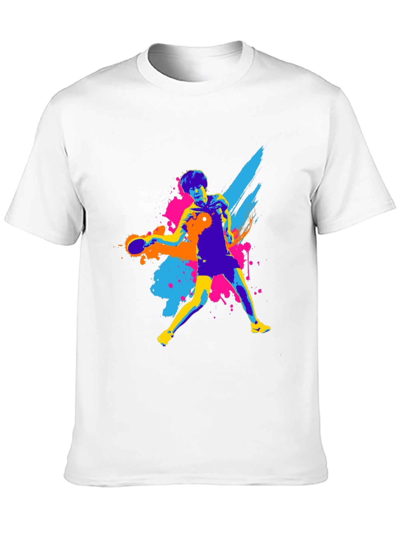 Ping Pong Player Graphic Tee - Black T-Shirt