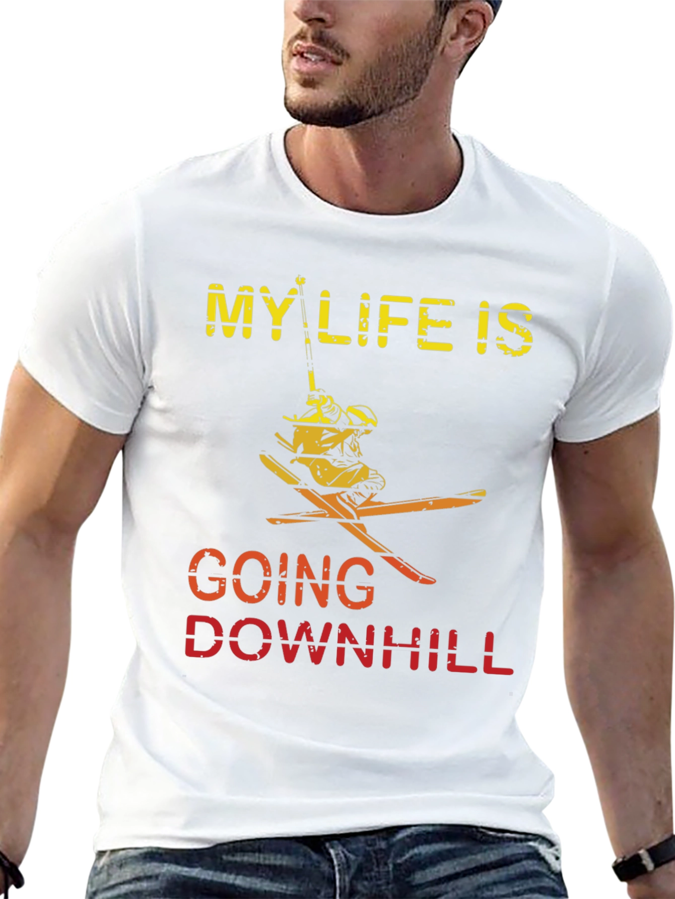 My Life Is Going Downhill Skiing T-Shirt