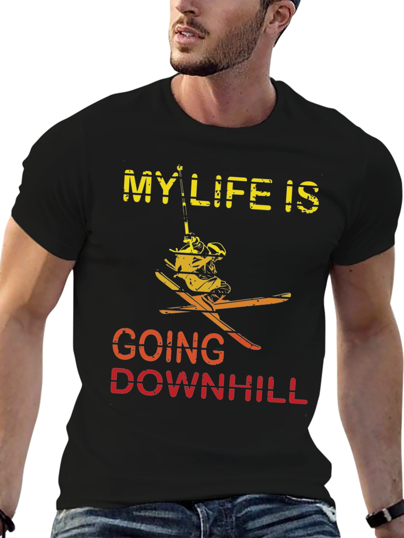 My Life Is Going Downhill Skiing T-Shirt