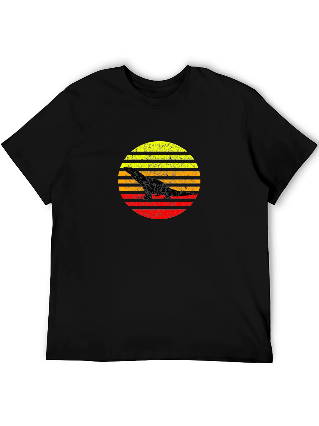 Retro Dinosaur Sunset Graphic T-Shirt