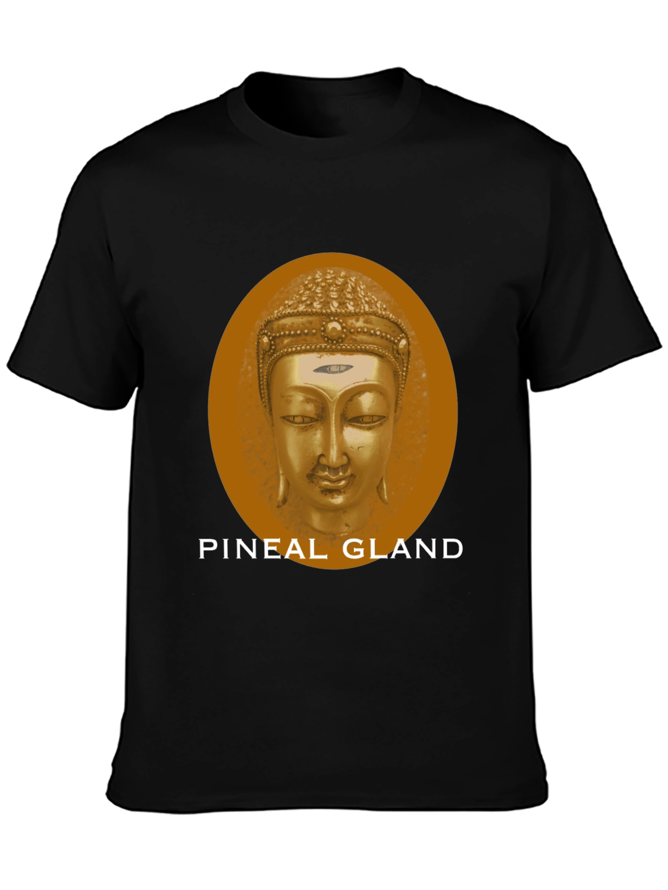Pineal Gland Buddha Head Graphic Tee - Black