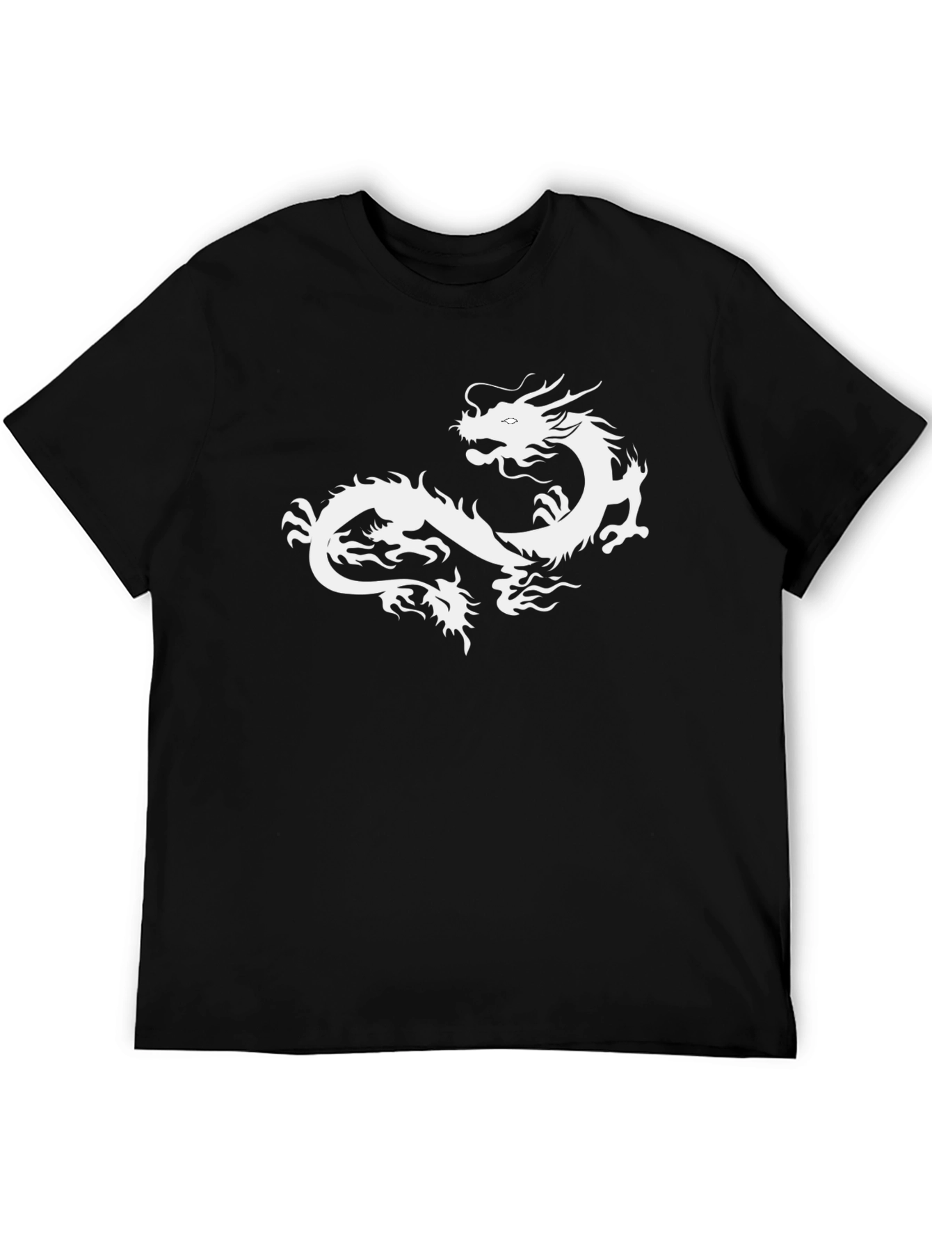 Black Dragon Graphic Tee - Mens Crew Neck T-Shirt