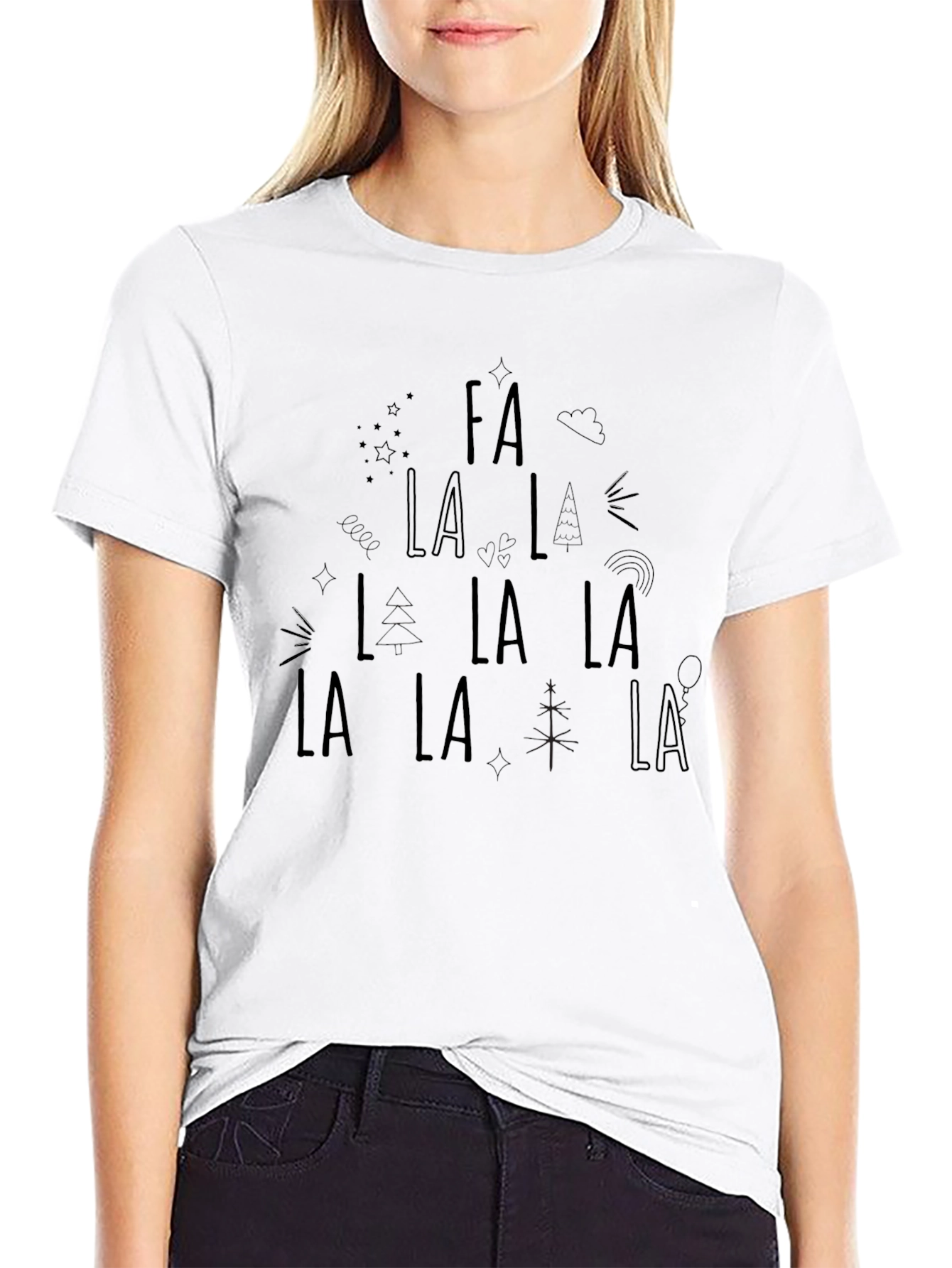 Fa La La Christmas Holiday Graphic Tee