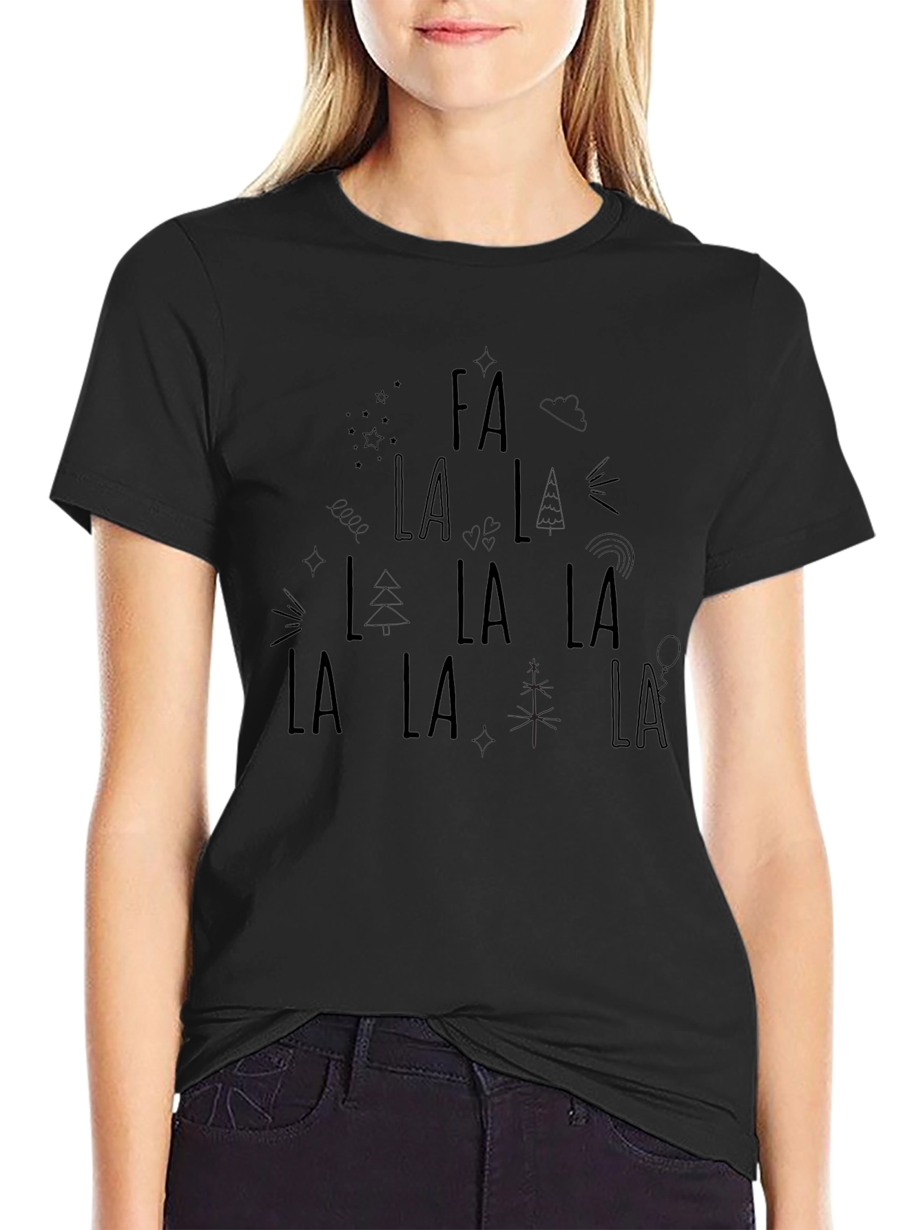 Fa La La Christmas Holiday Graphic Tee