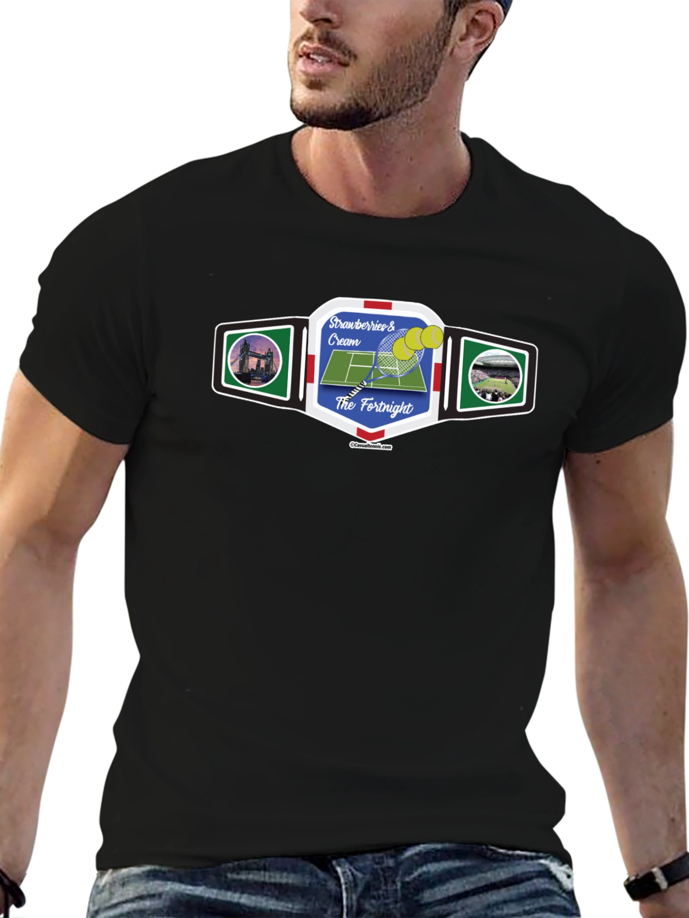 Strawberries & Cream Tennis T-Shirt - The Fortnight
