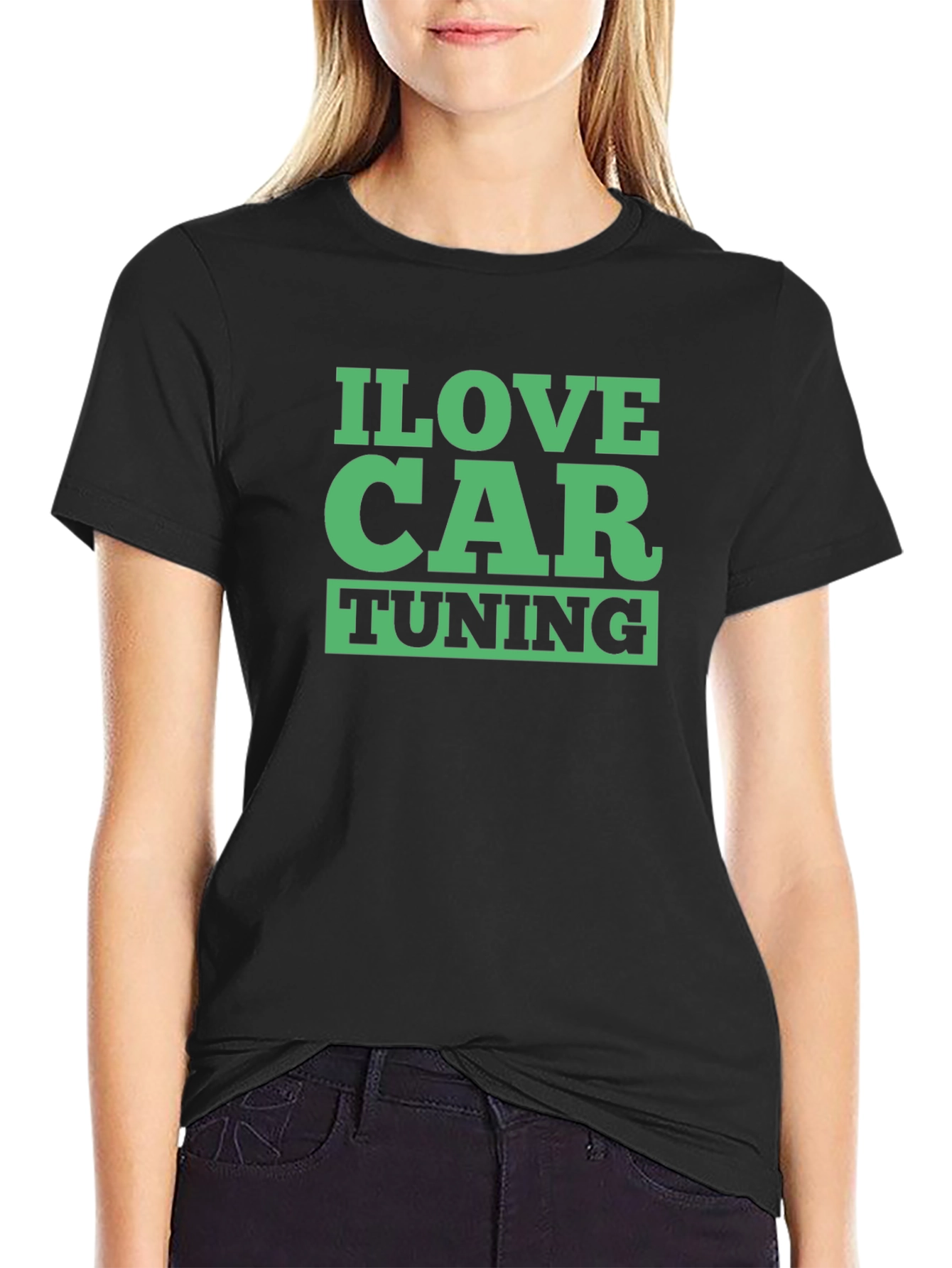 I Love Car Tuning Black T-Shirt