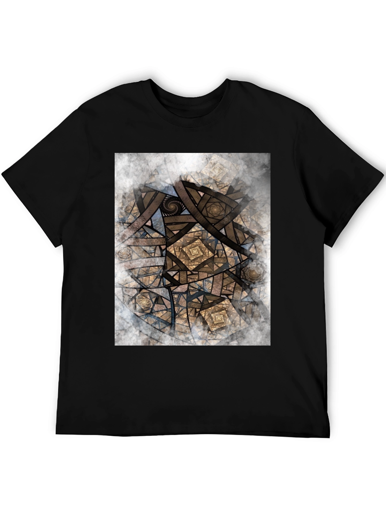 Geometric Fractal Graphic T-Shirt