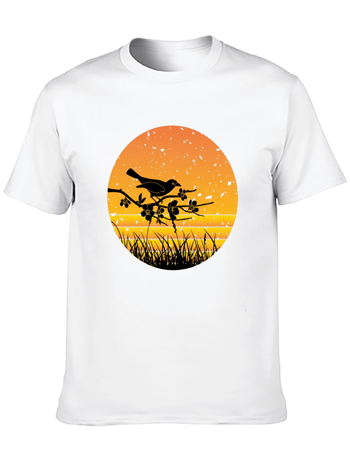 Bird on Branch Silhouette Graphic Tee