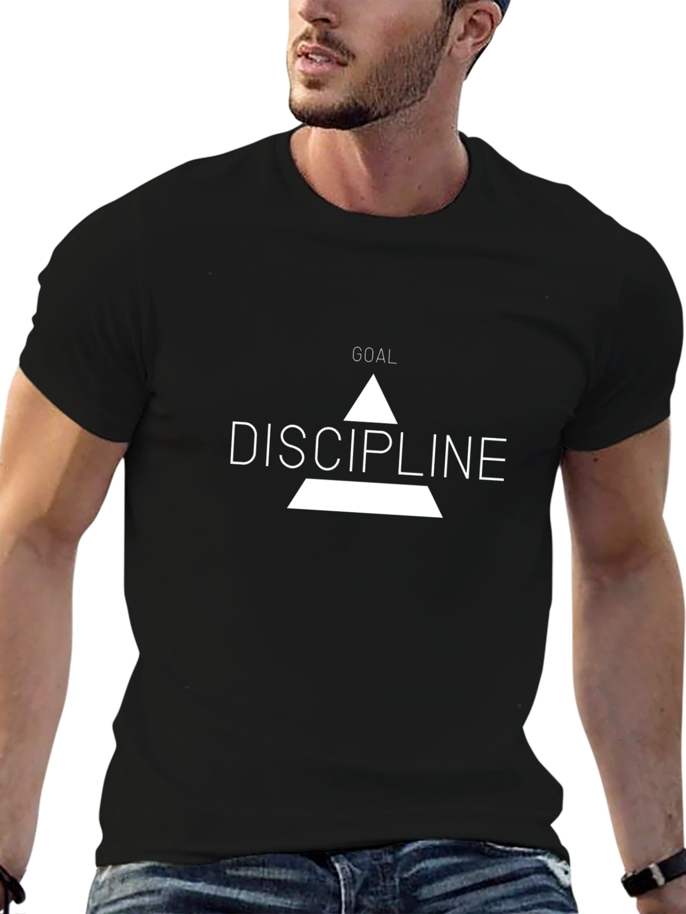 Goal Discipline Graphic Black T-Shirt