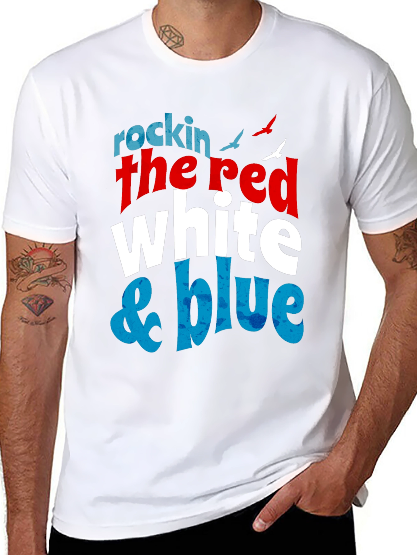 Rockin the Red White & Blue Graphic T-Shirt