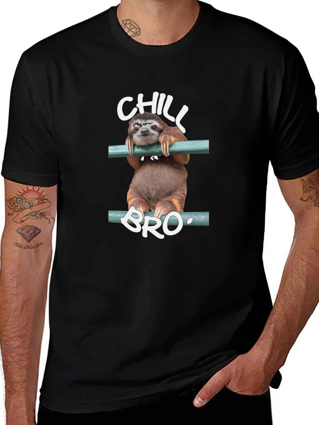 Chill Bro Sloth Graphic Tee - Relaxed Style