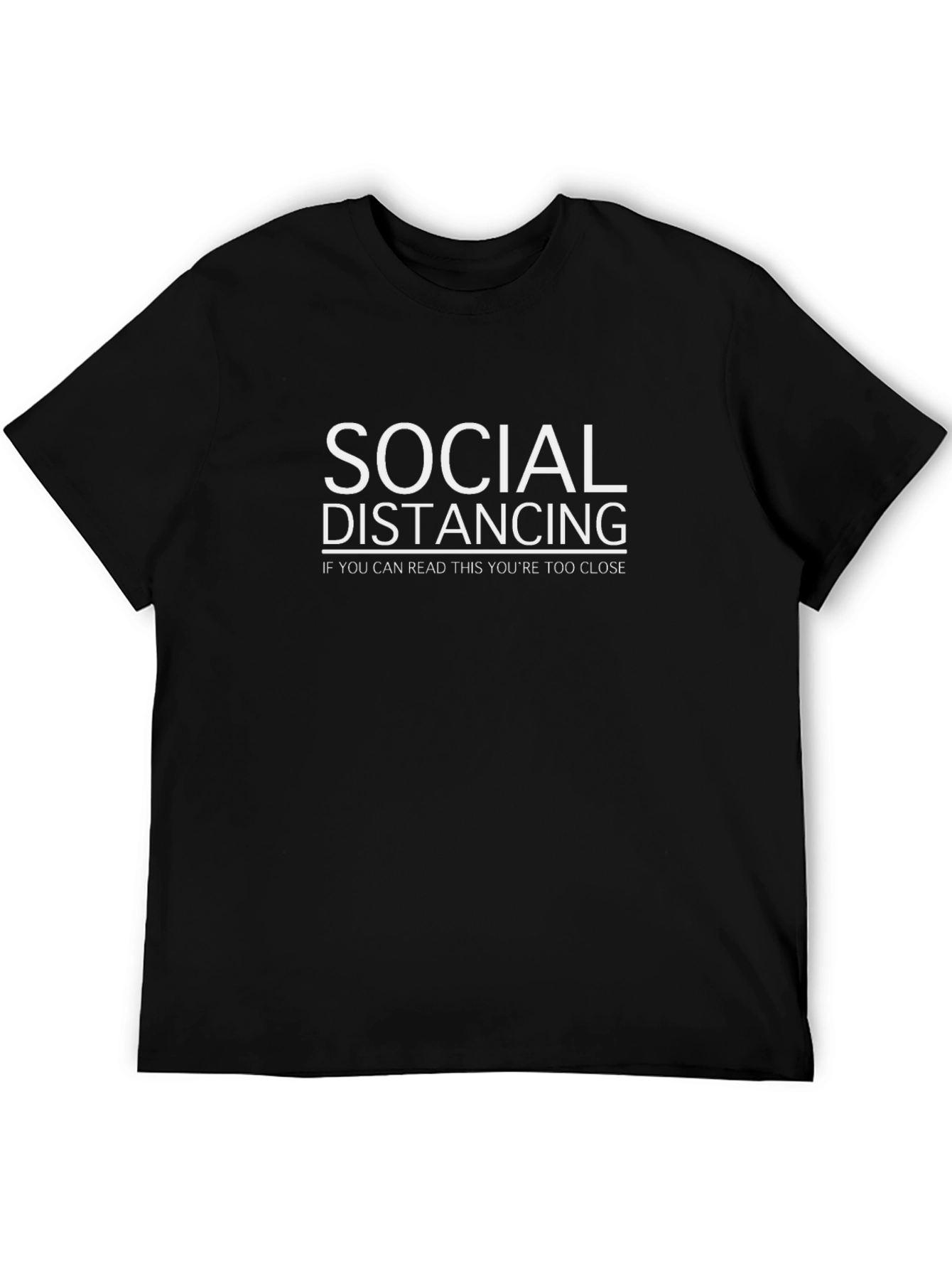 Social Distancing Graphic T-Shirt - Funny Slogan Tee