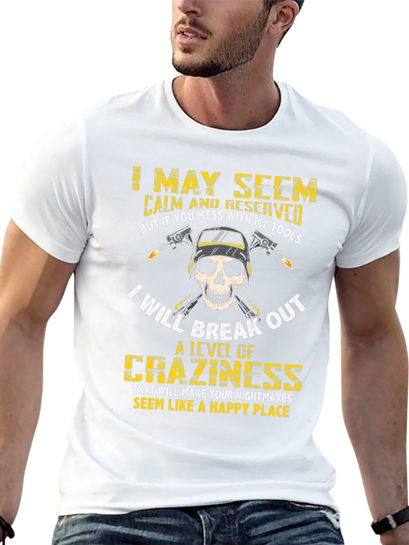 Welders Skull T-Shirt: Mess With My Tools!