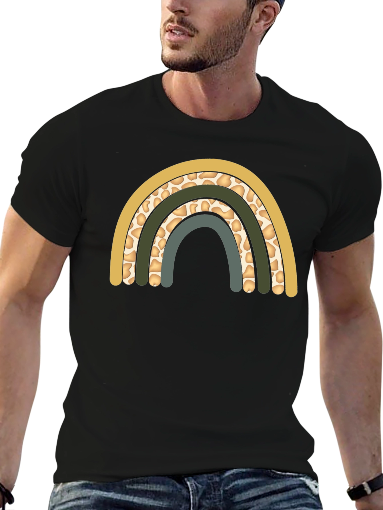 Boho Rainbow Graphic Tee - Stylish & Comfortable