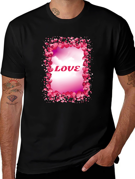 Love Heart Frame Graphic Tee - Stylish Valentines Day Shirt