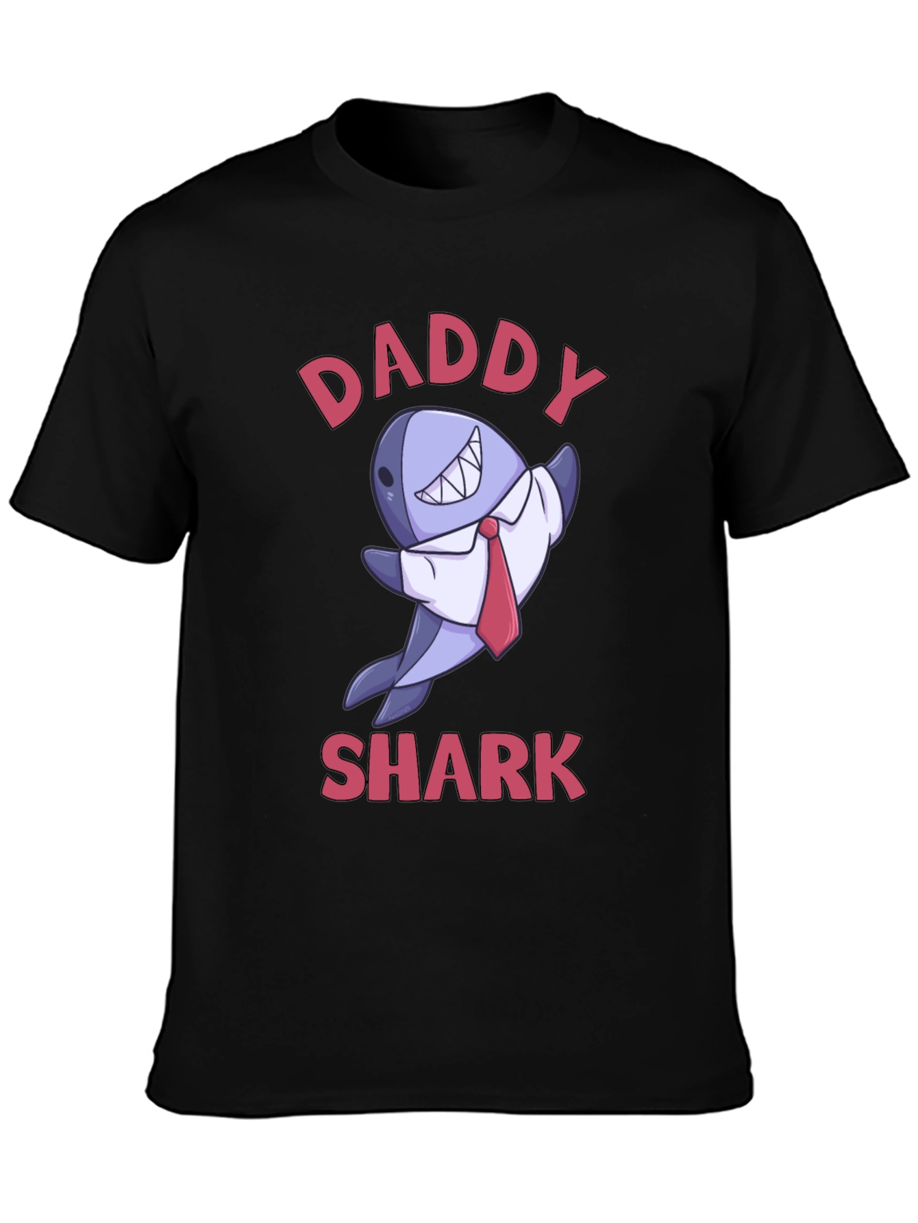 Daddy Shark Graphic T-Shirt - Black