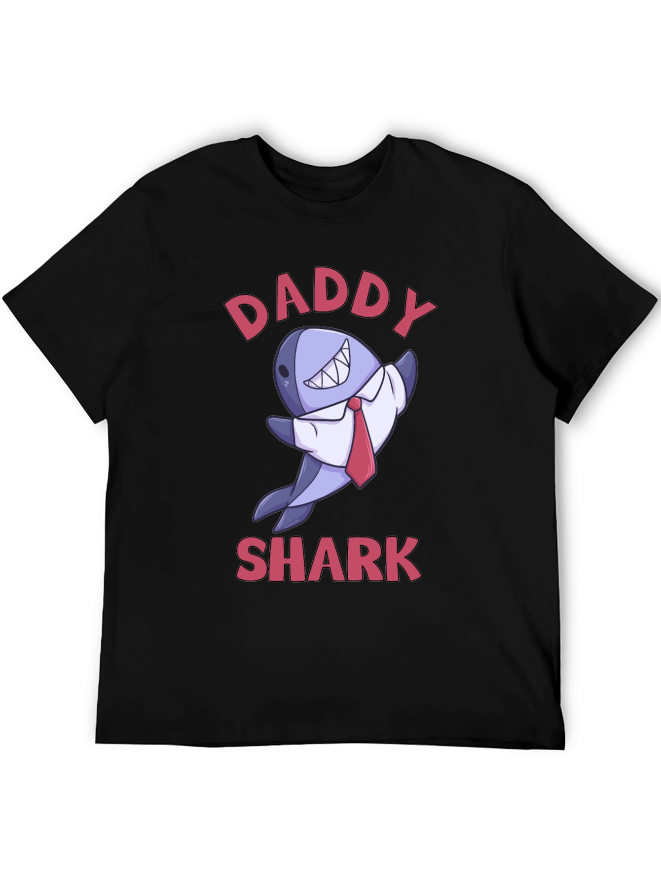 Daddy Shark Graphic T-Shirt - Black