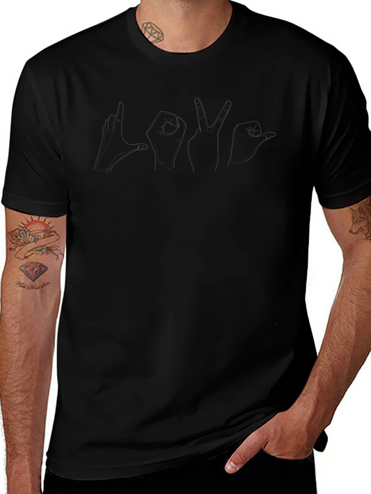 LOVE ASL T-Shirt - Black Graphic Tee