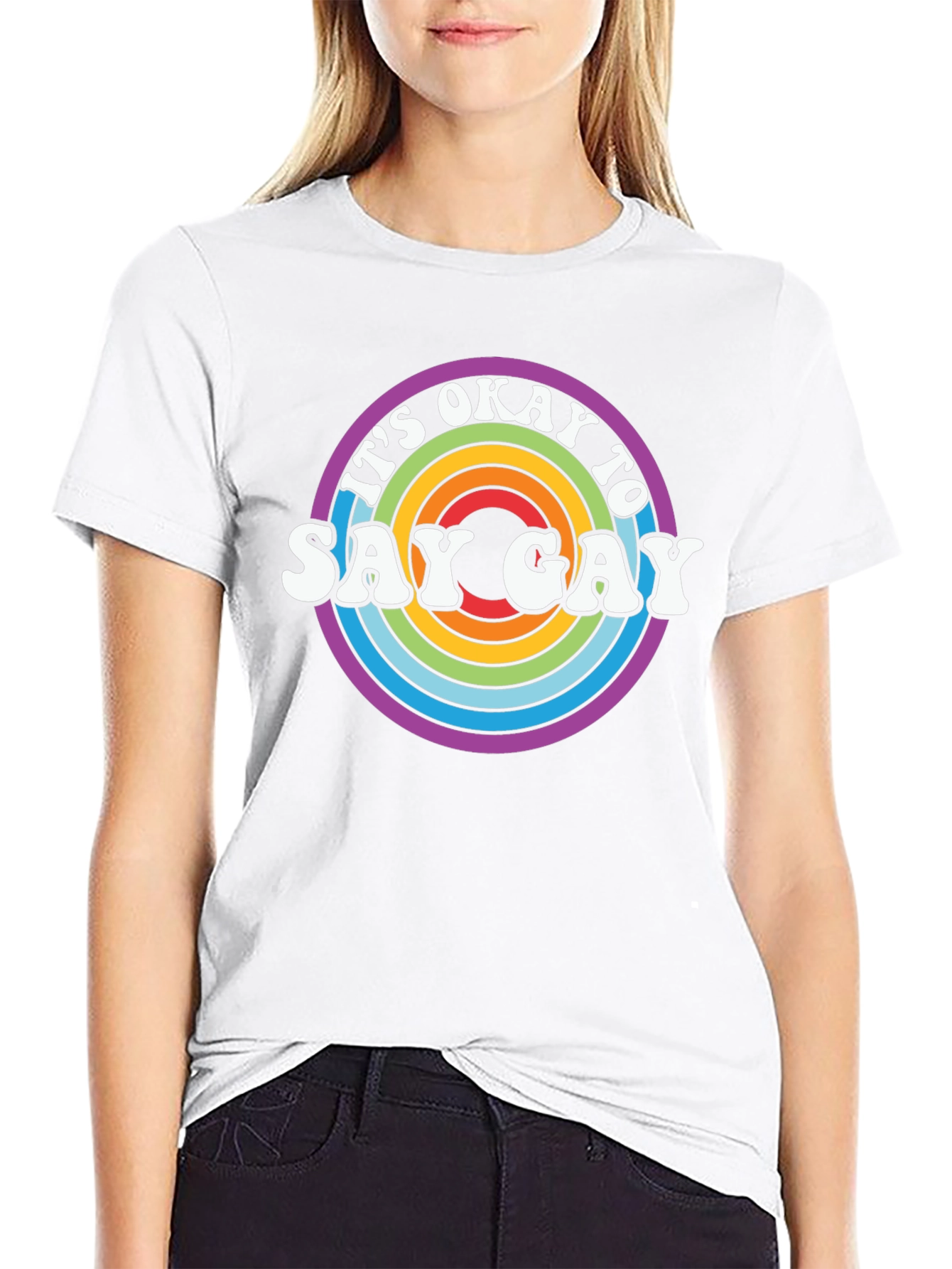 Its Okay to Say Gay Rainbow T-Shirt