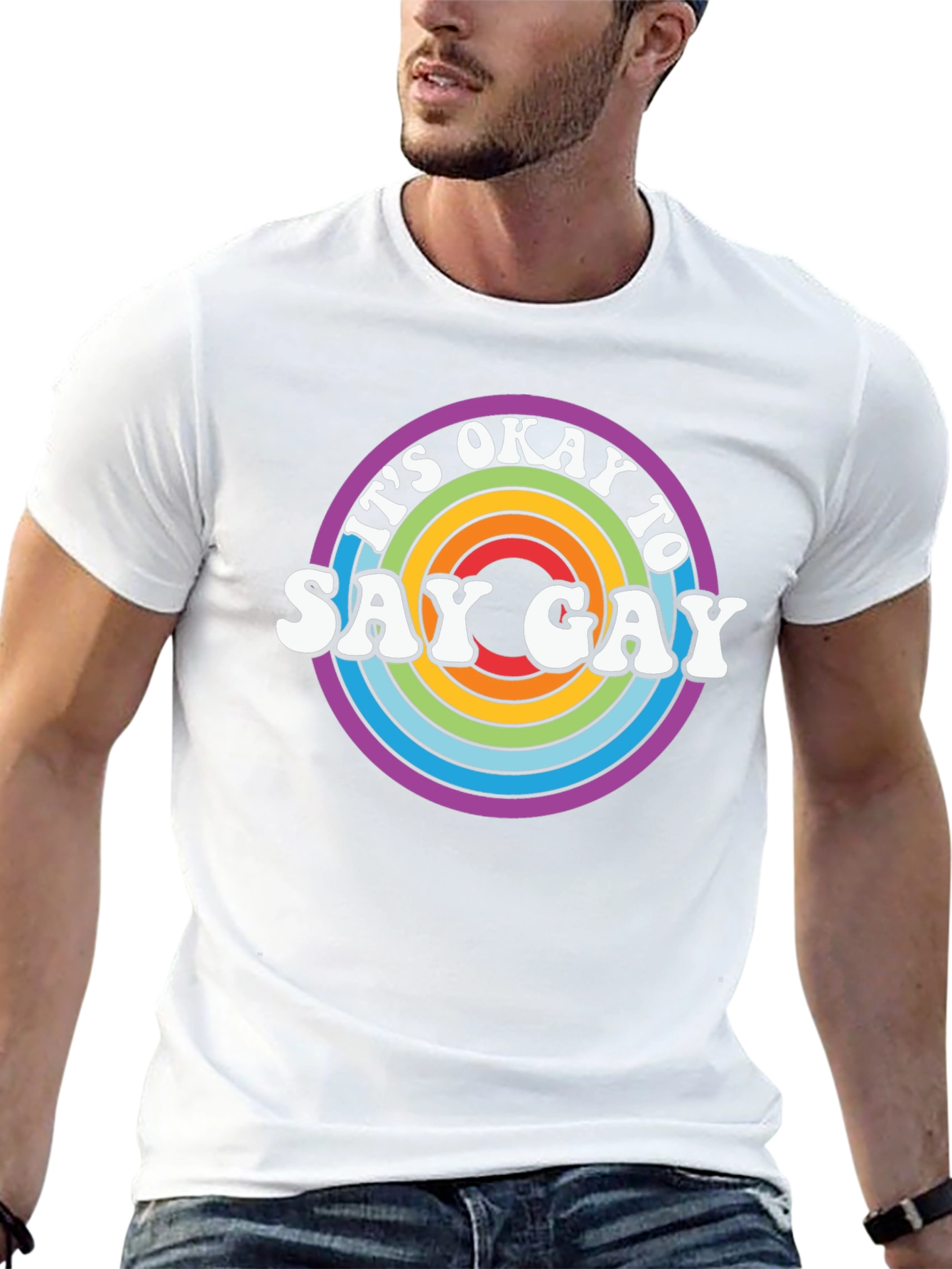 Its Okay to Say Gay Rainbow T-Shirt