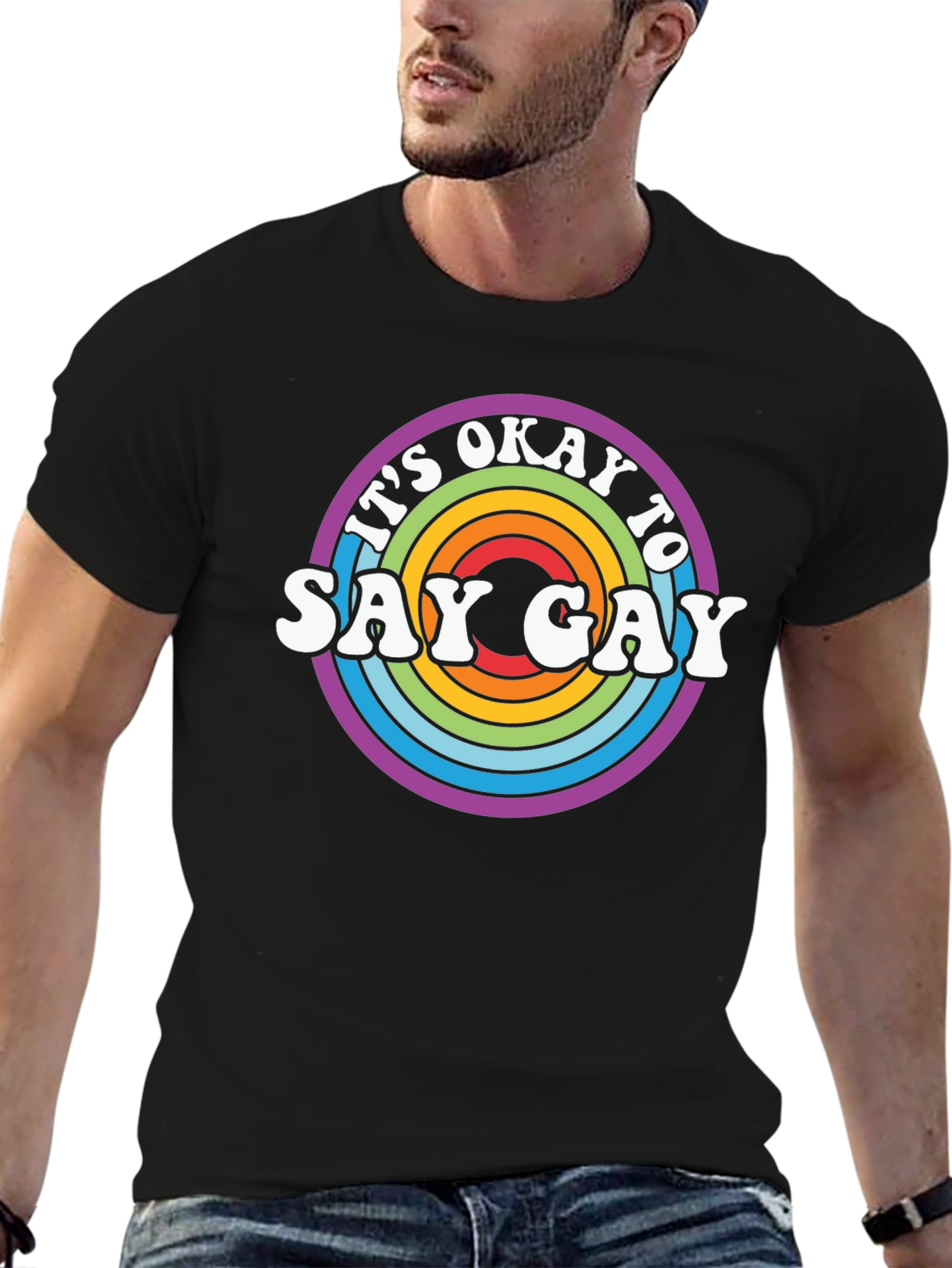 Its Okay to Say Gay Rainbow T-Shirt