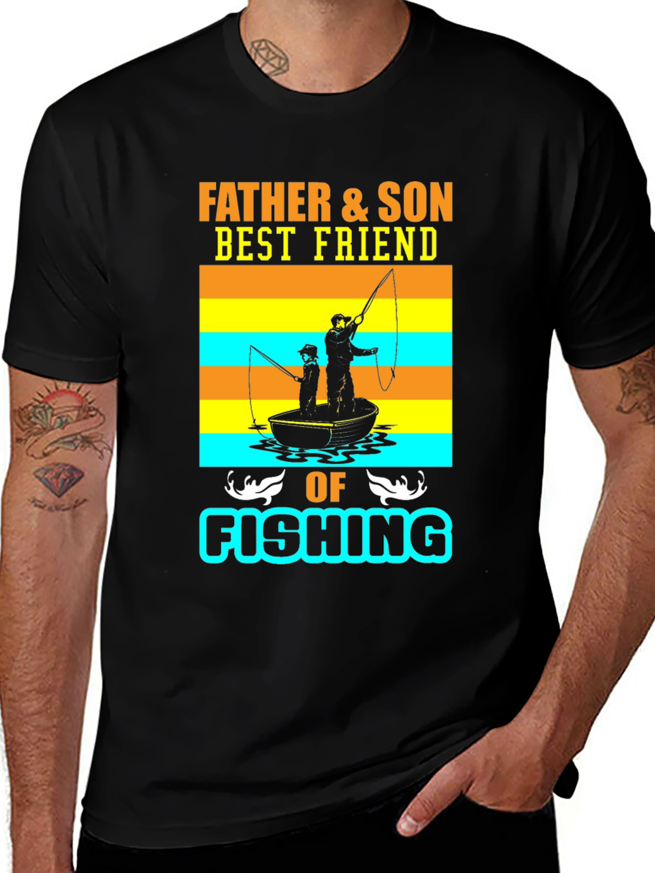 Father & Son Fishing T-Shirt - Best Friends Design