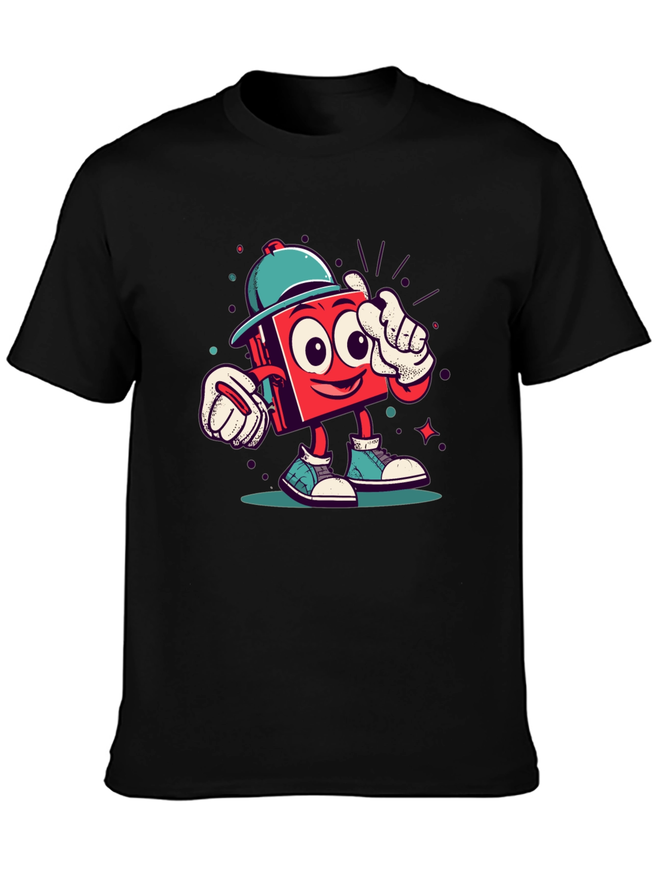 Cartoon Character Graphic Tee - Funky Style