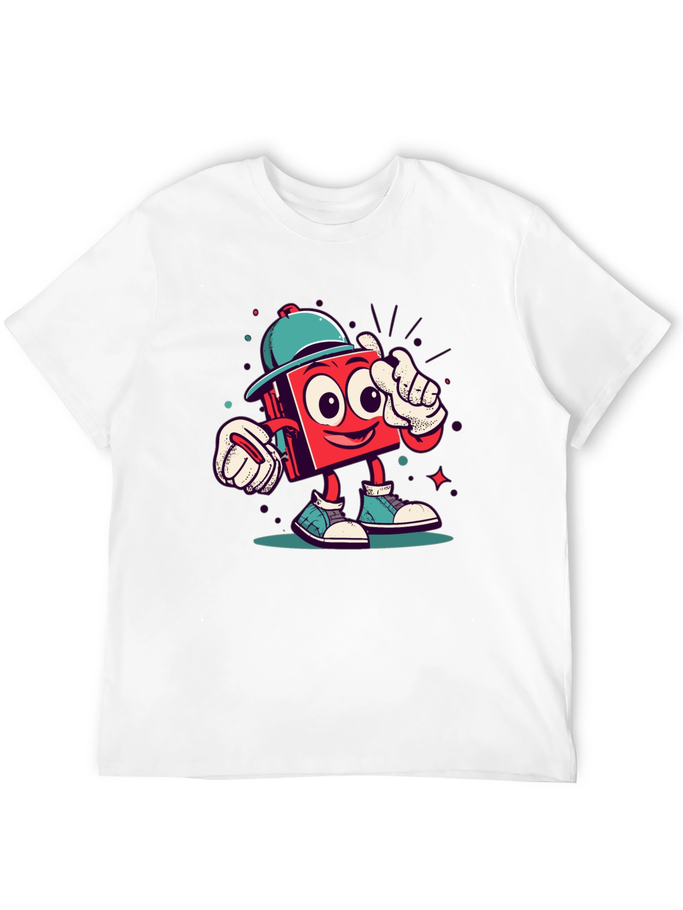 Cartoon Character Graphic Tee - Funky Style