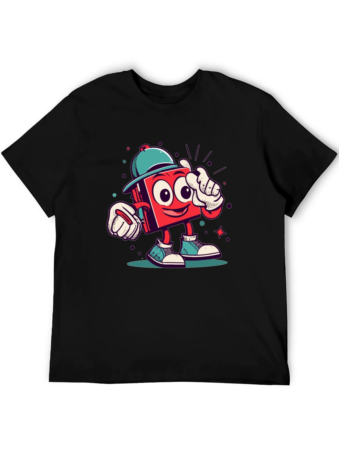 Cartoon Character Graphic Tee - Funky Style