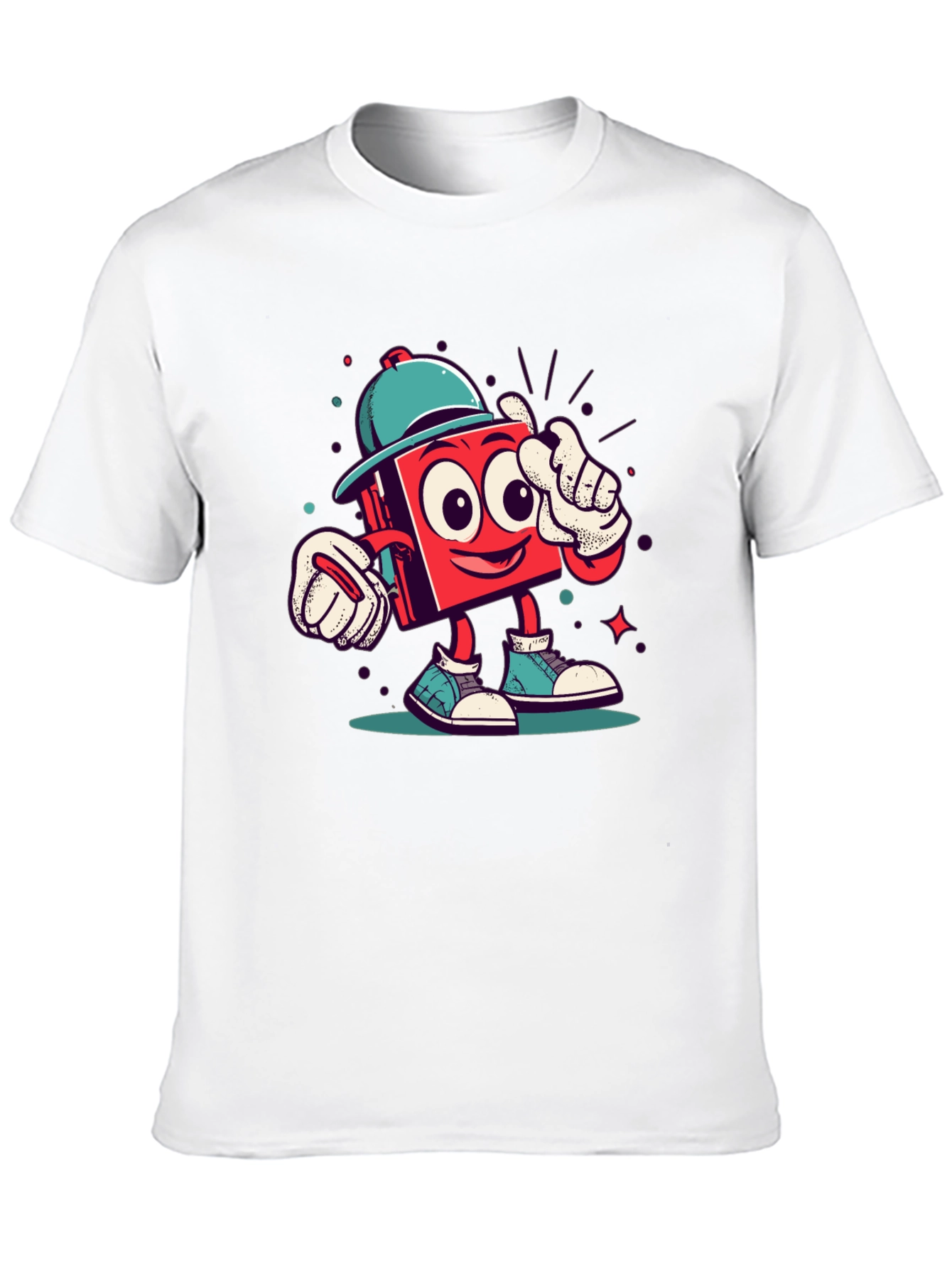 Cartoon Character Graphic Tee - Funky Style