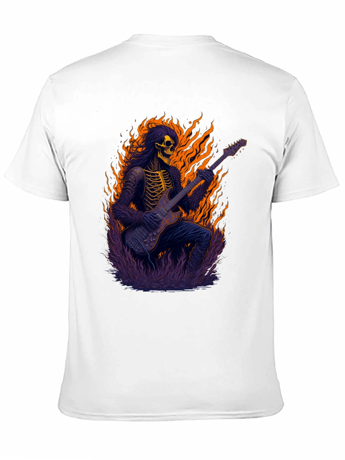 Skeleton Guitarist Graphic T-Shirt