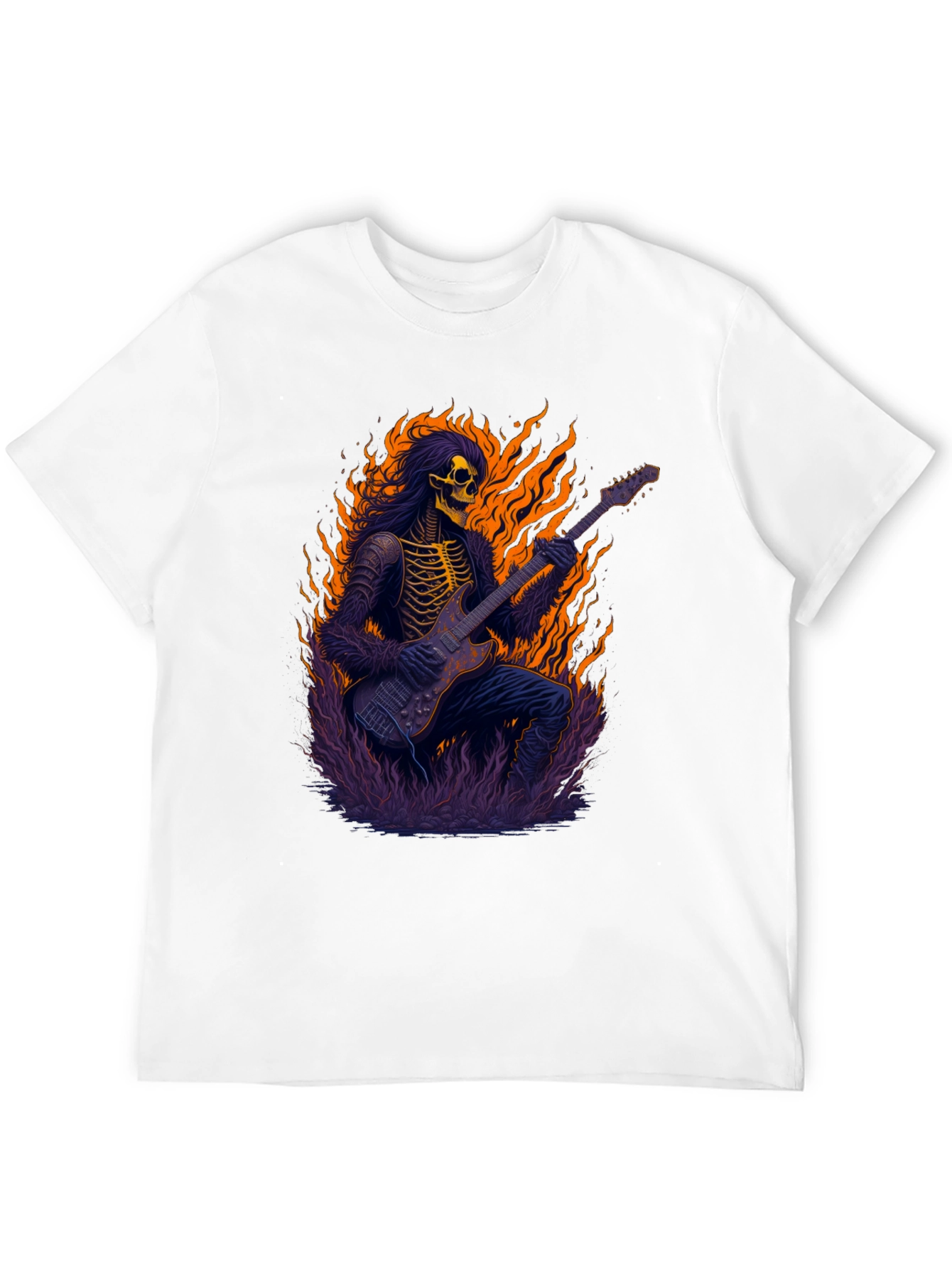 Skeleton Guitarist Graphic T-Shirt
