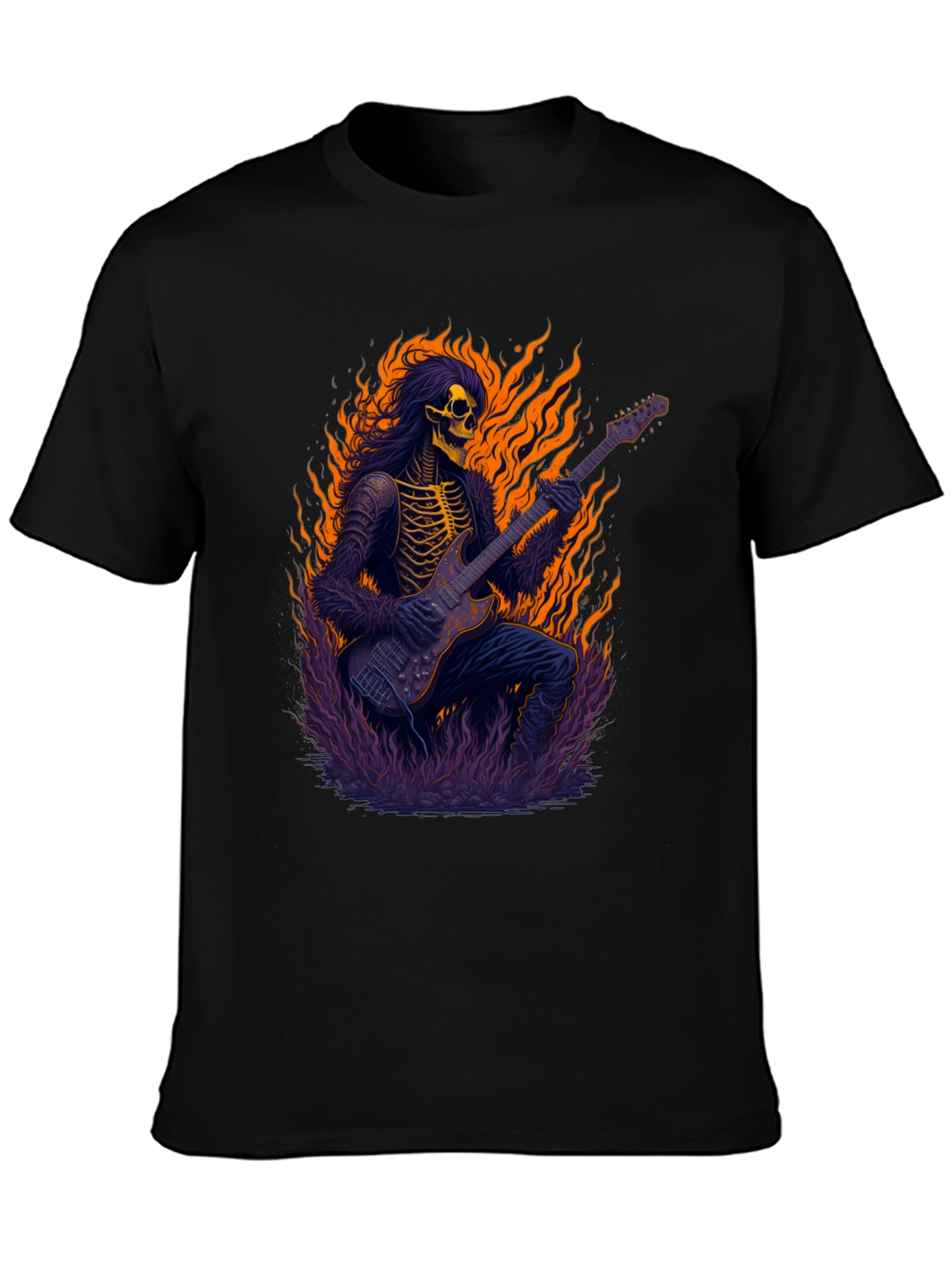 Skeleton Guitarist Graphic T-Shirt