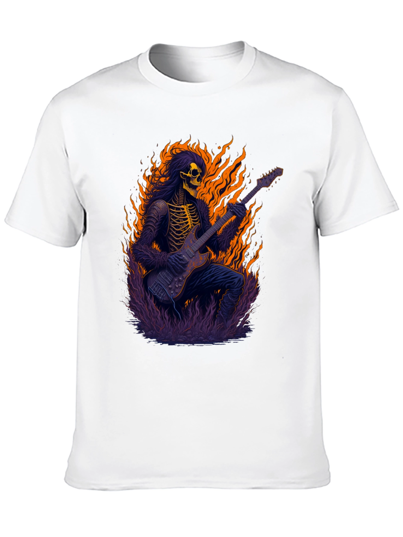 Skeleton Guitarist Graphic T-Shirt