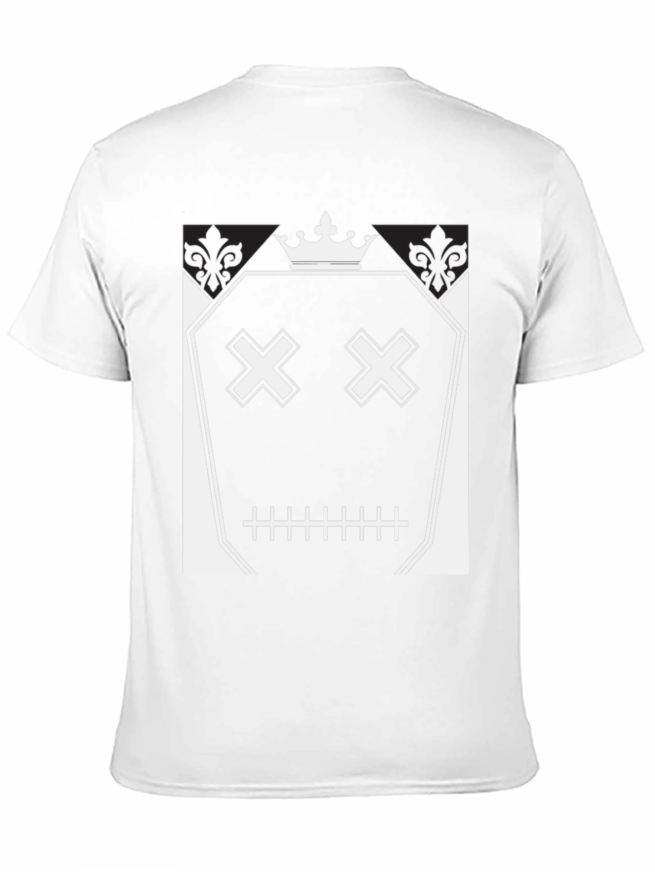 Crown Skull Face Graphic T-Shirt - Mens Black Tee