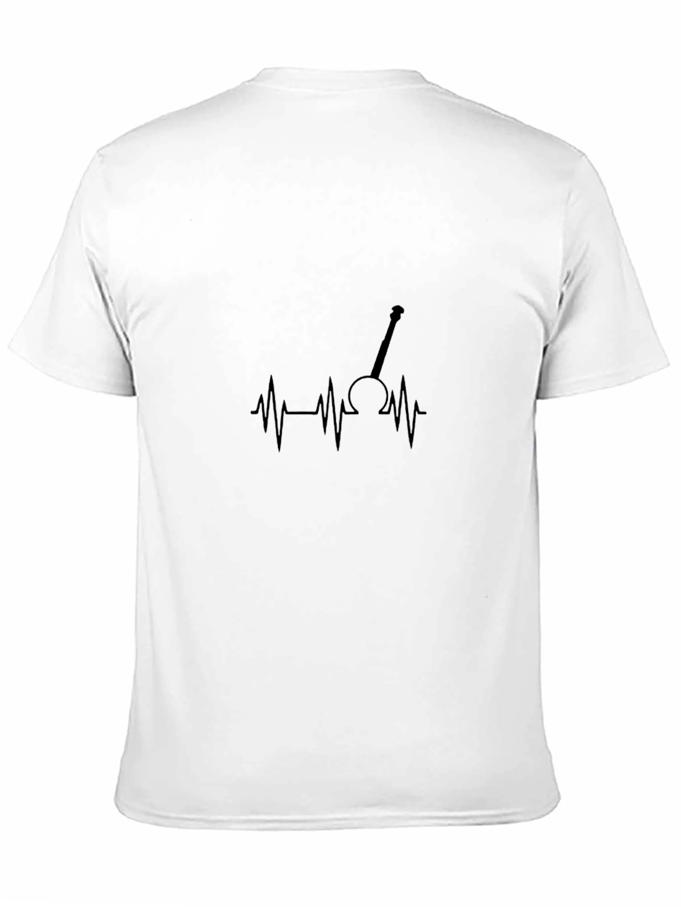 Guitar Heartbeat Graphic Tee - Black