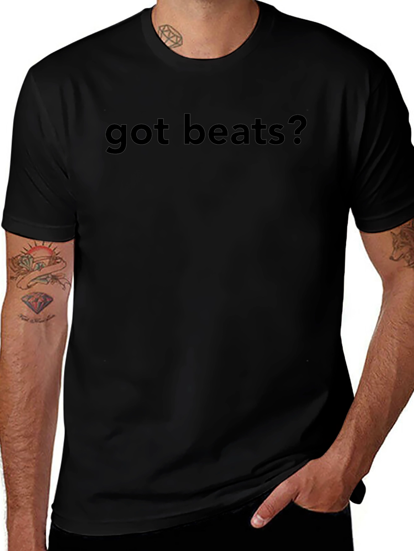 Got Beats? Black Graphic T-Shirt