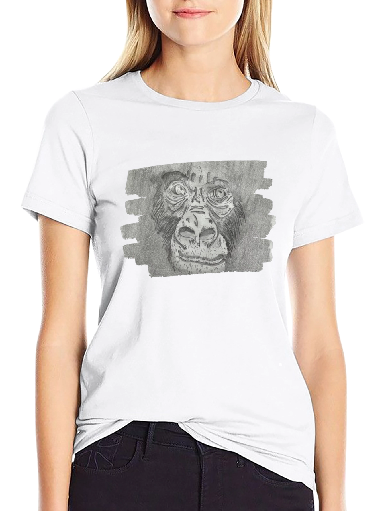 Gorilla Sketch Tee - Artistic Graphic Print T-Shirt